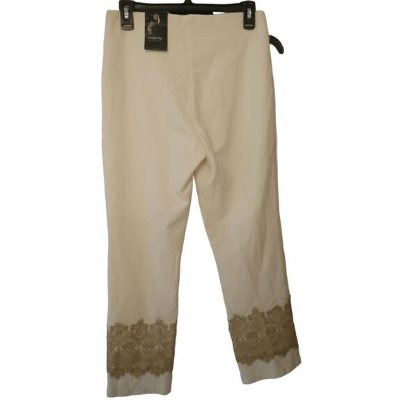 JM COLLECTION Petite Lace-Hem Ponte Pants PM - Picture 5 of 6